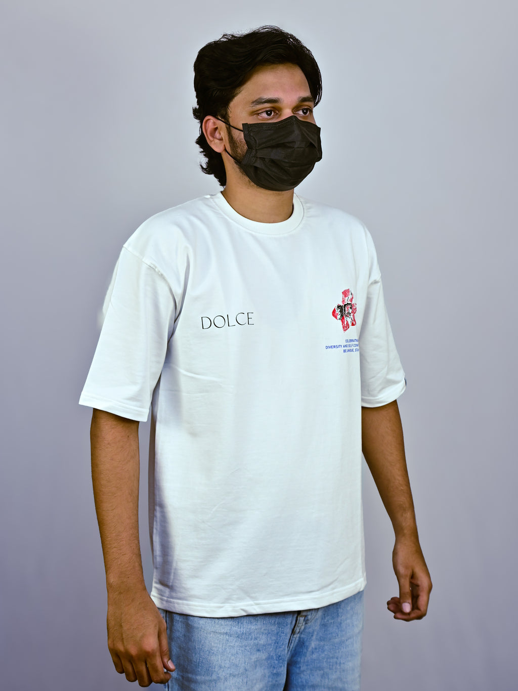 White Unisex Oversized Drop Shoulder t-shirt