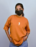 Burnt Orange Unisex Oversized Drop Shoulder t-shirt