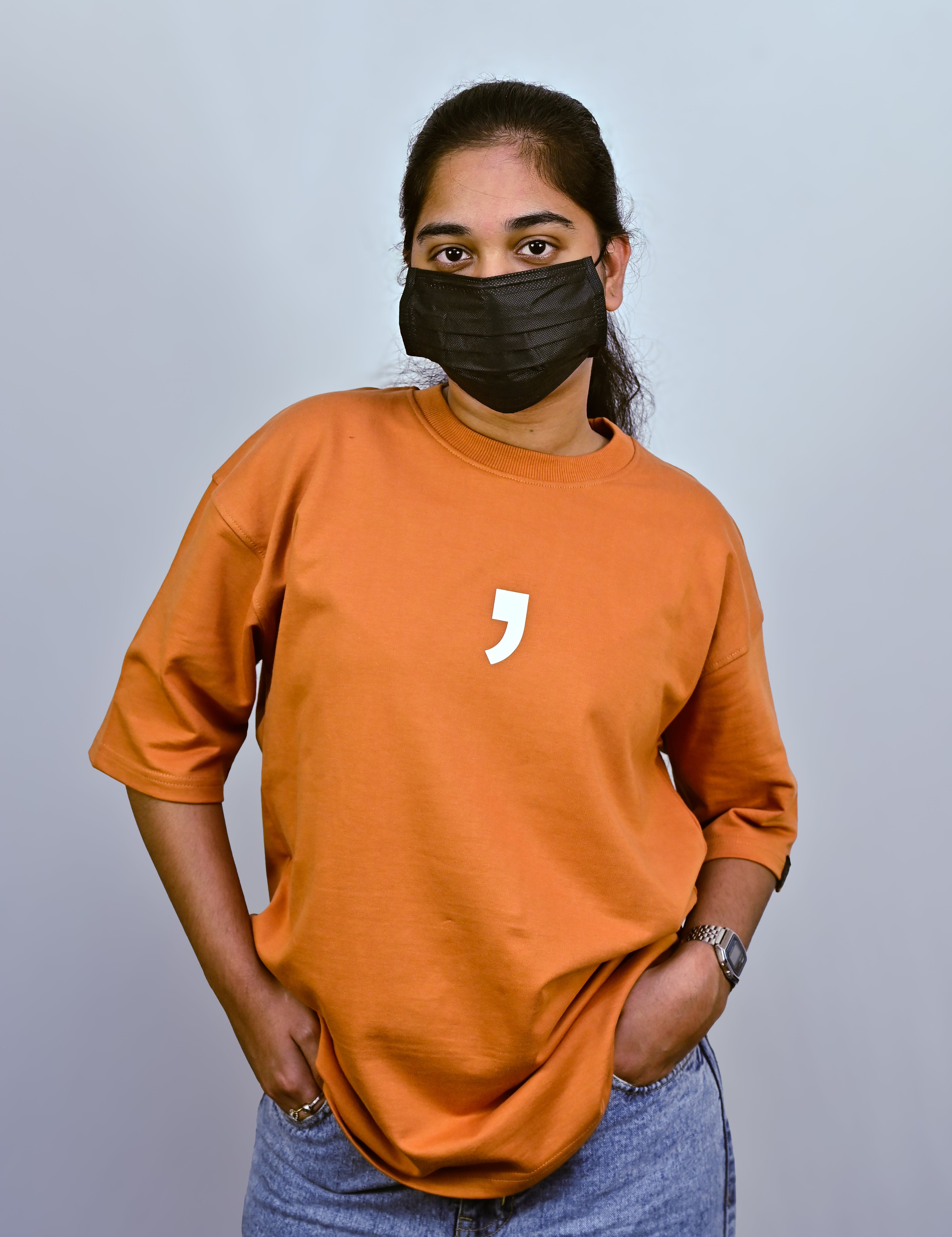 Burnt Orange Unisex Oversized Drop Shoulder t-shirt