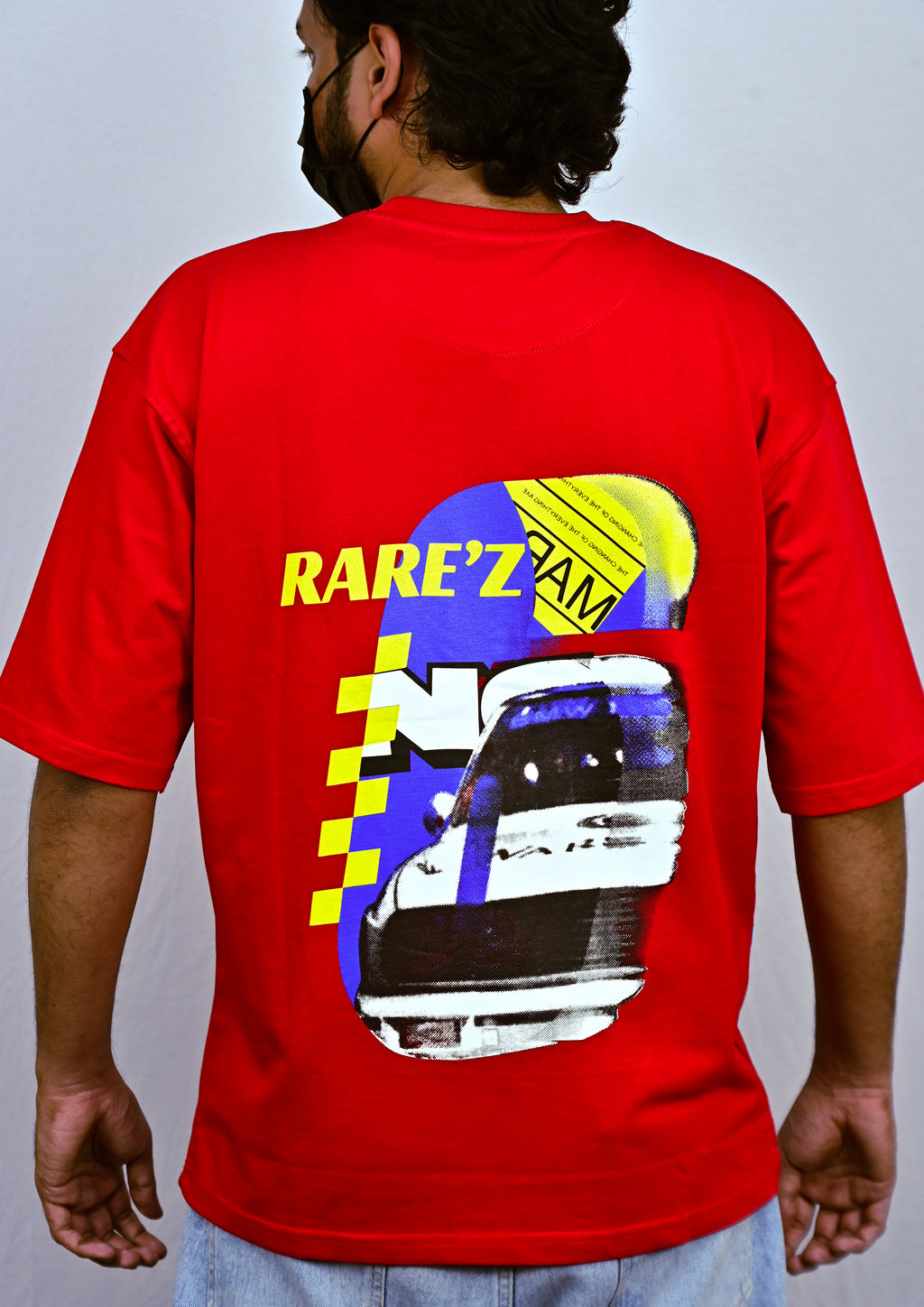 Red Unisex Oversized Red Drop Shoulder t-shirt