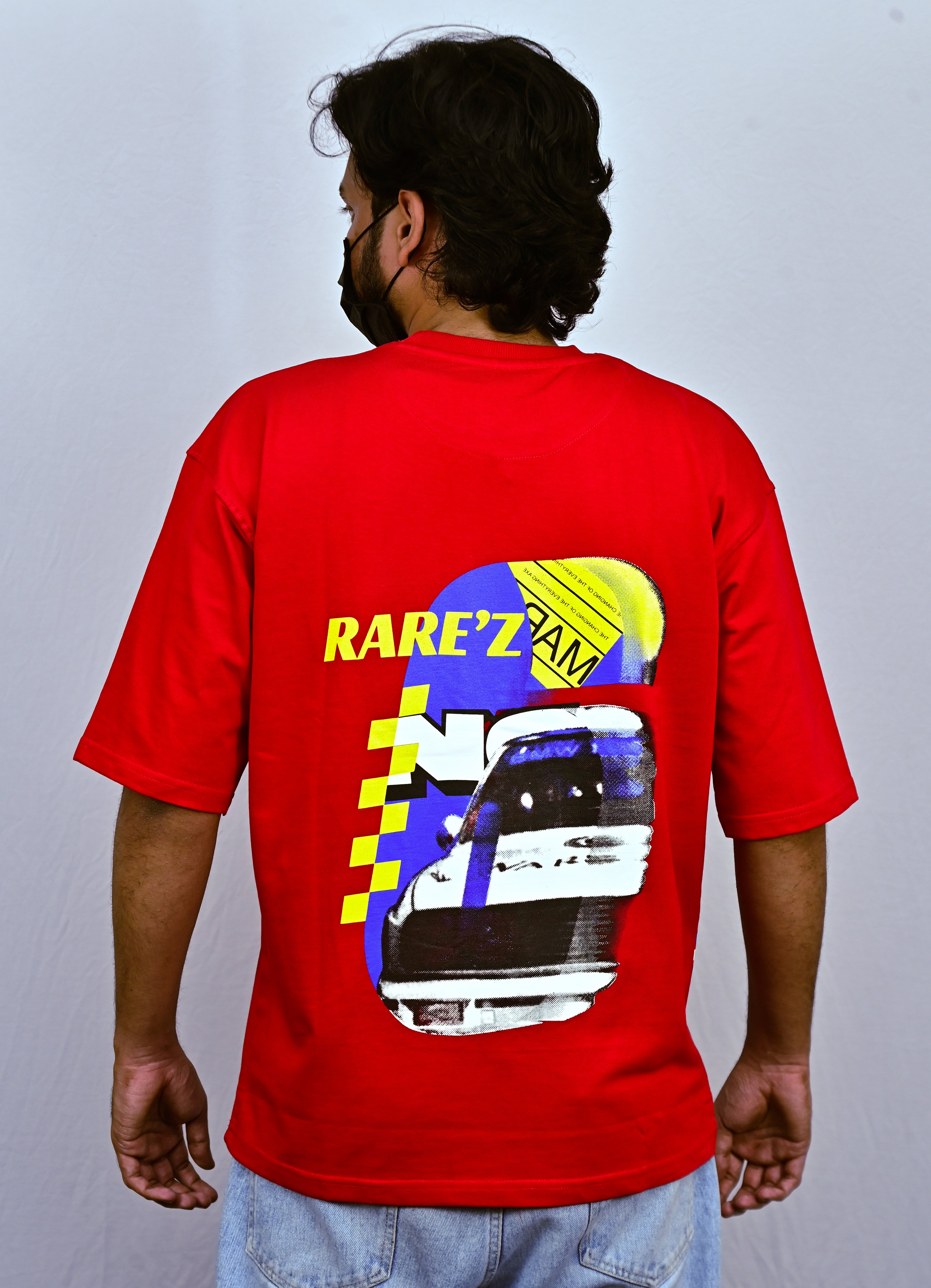 Red Unisex Oversized Red Drop Shoulder t-shirt