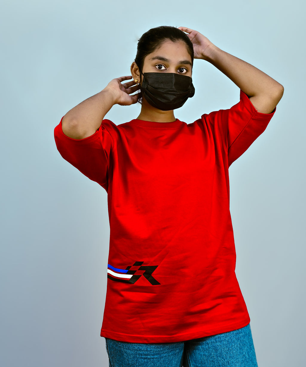 Red Unisex Oversized Red Drop Shoulder t-shirt