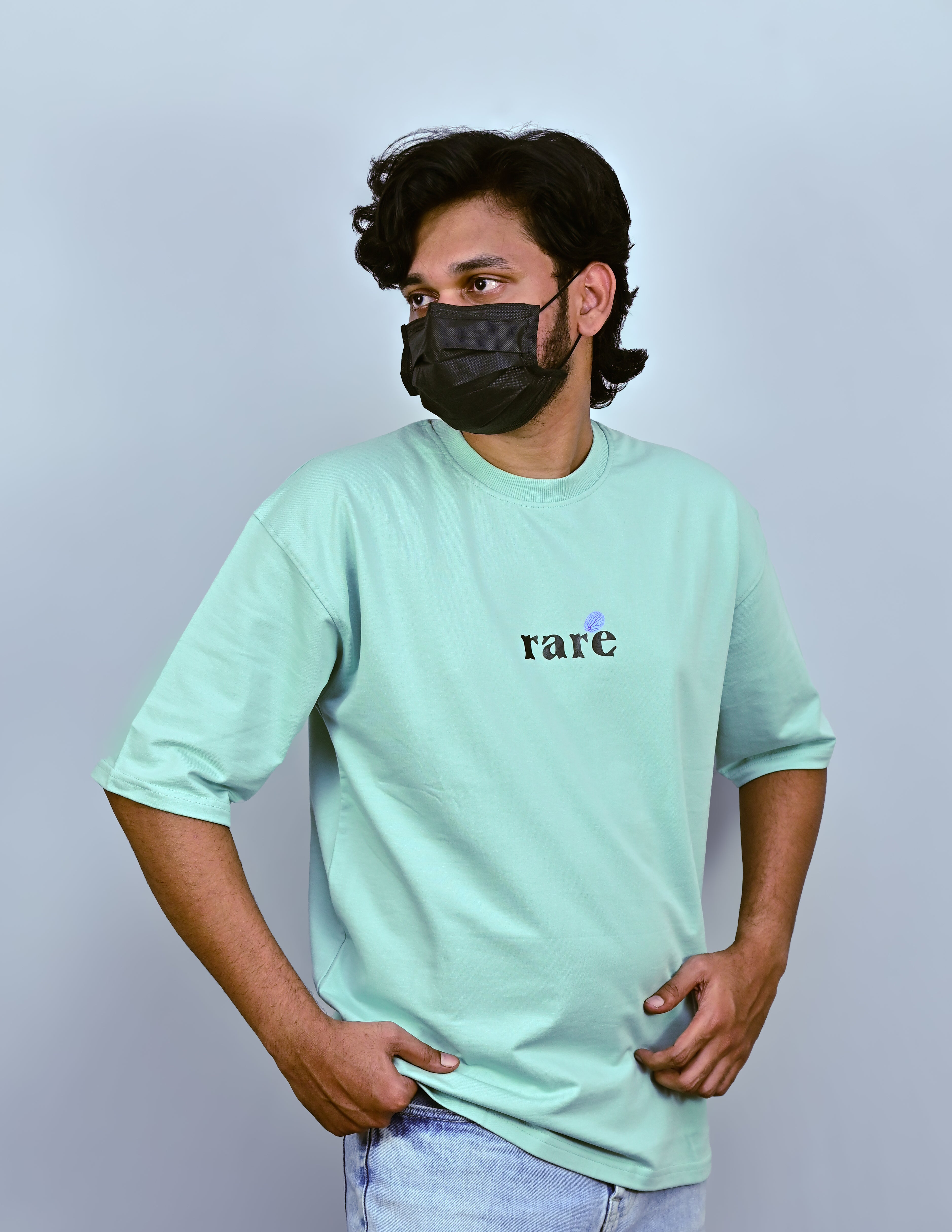 Mint Green Unisex Oversized Drop Shoulder t-shirt