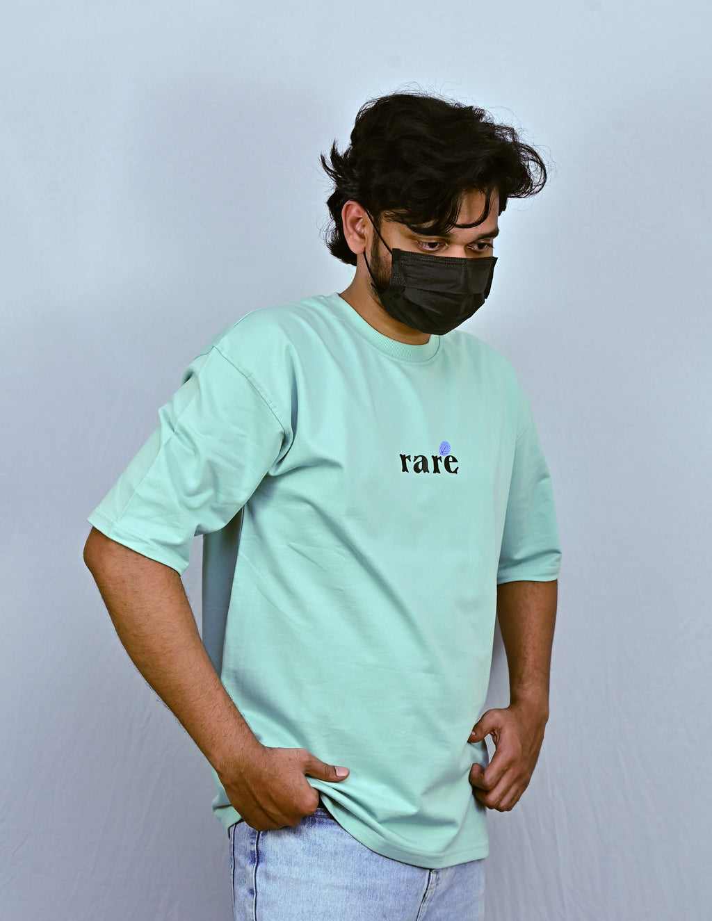 Mint Green Unisex Oversized Drop Shoulder t-shirt
