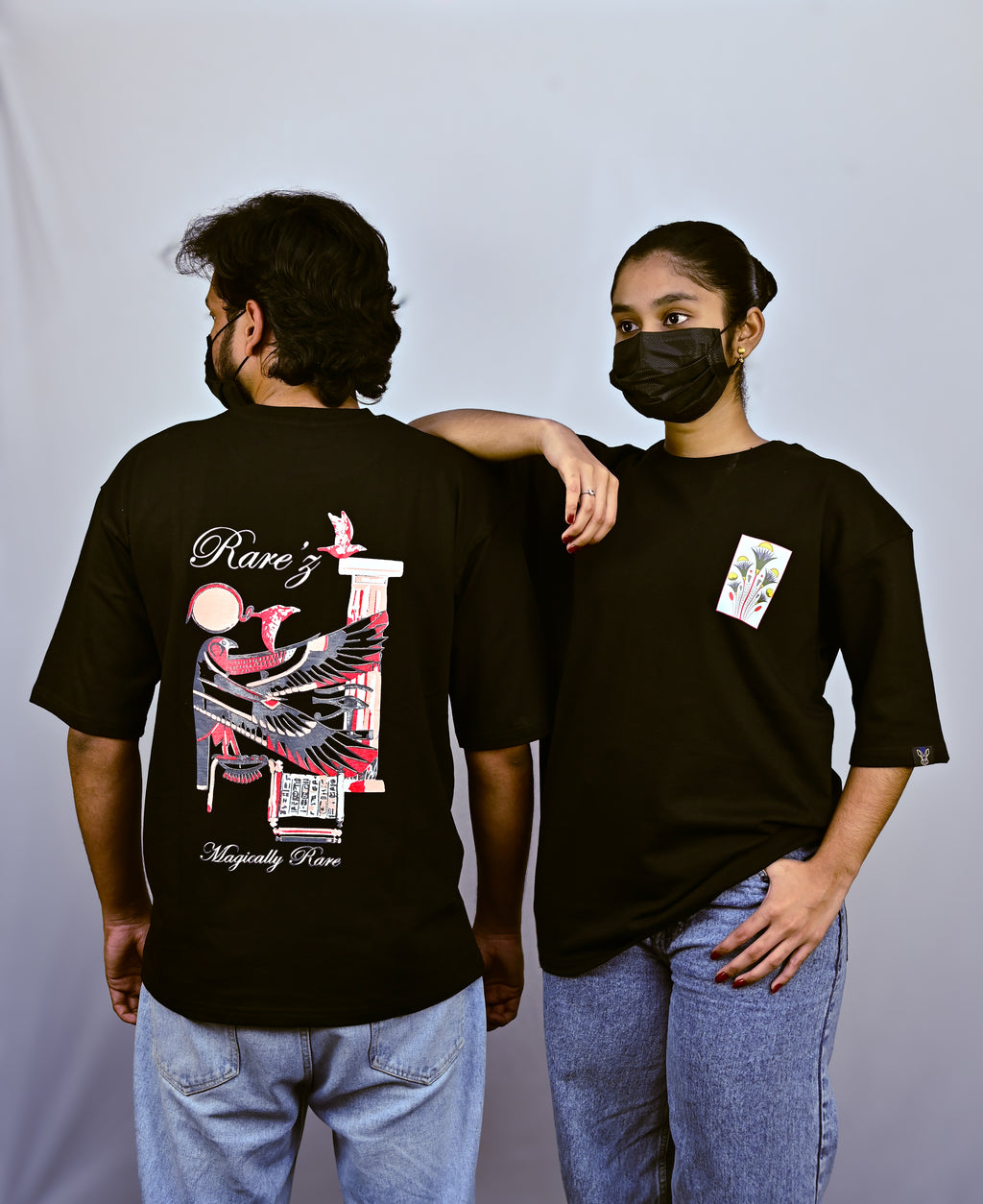 Black Unisex Oversized Drop Shoulder t-shirt