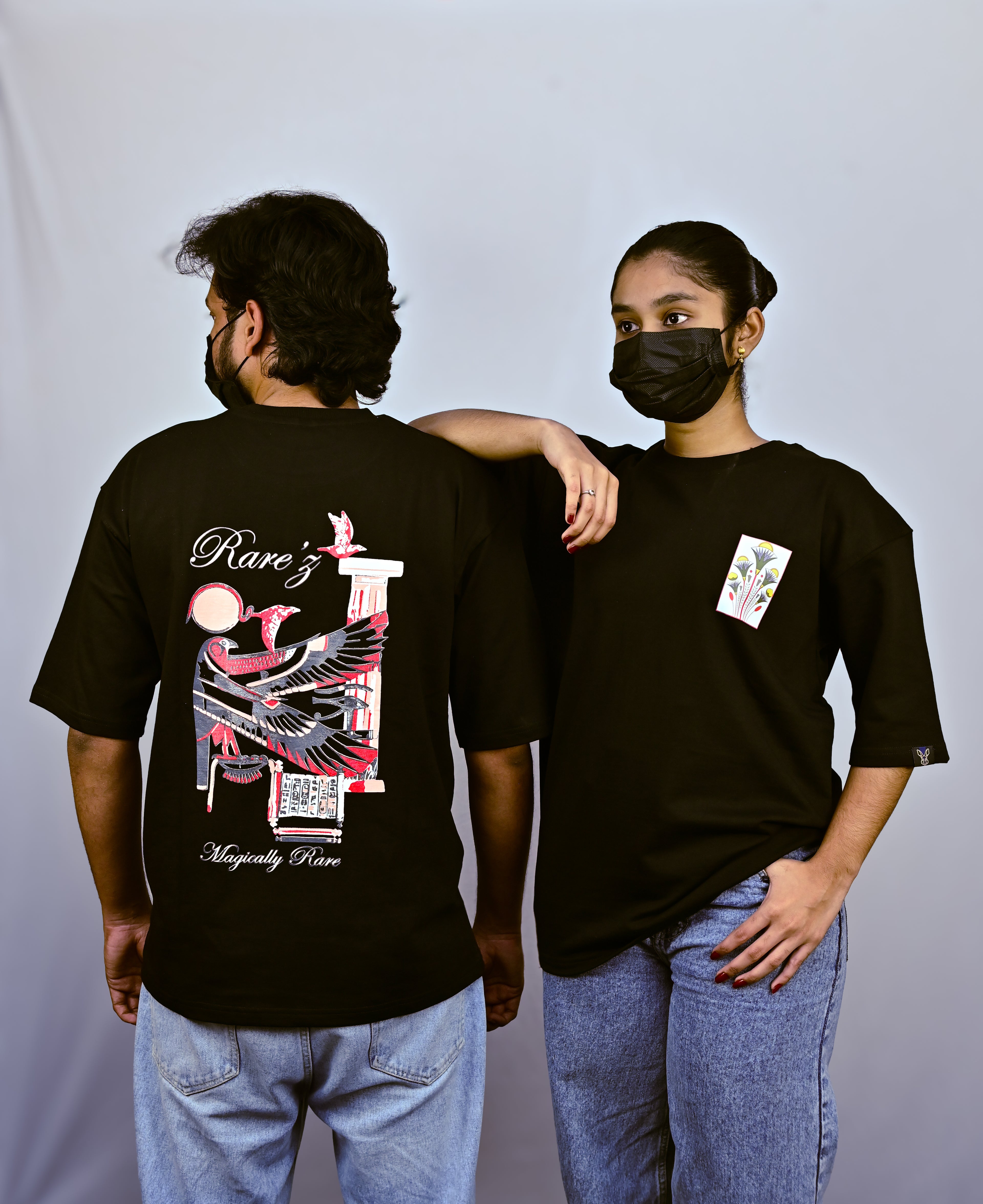 Black Unisex Oversized Drop Shoulder t-shirt