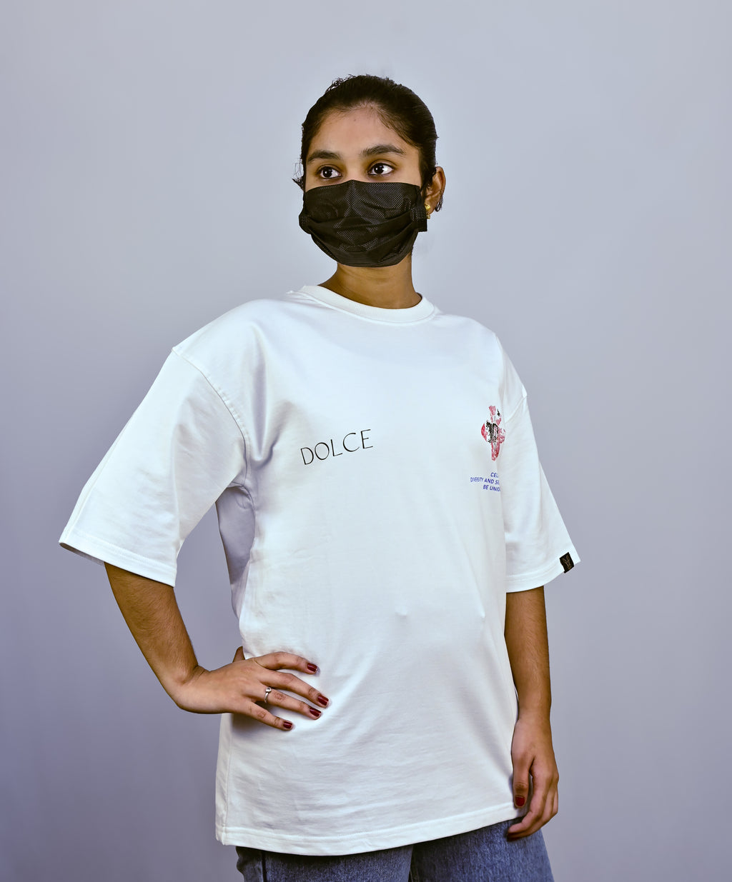 White Unisex Oversized Drop Shoulder t-shirt