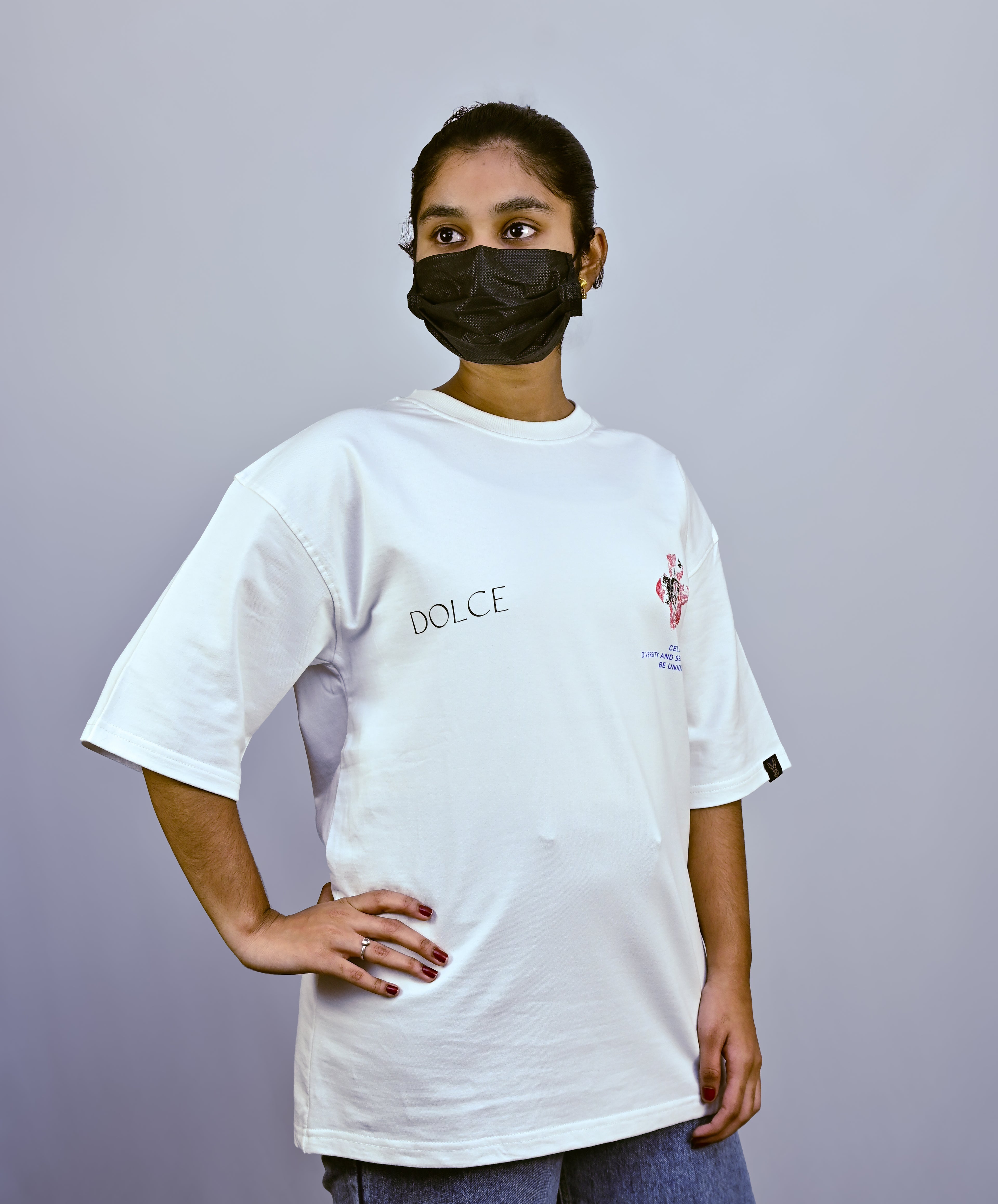 White Unisex Oversized Drop Shoulder t-shirt